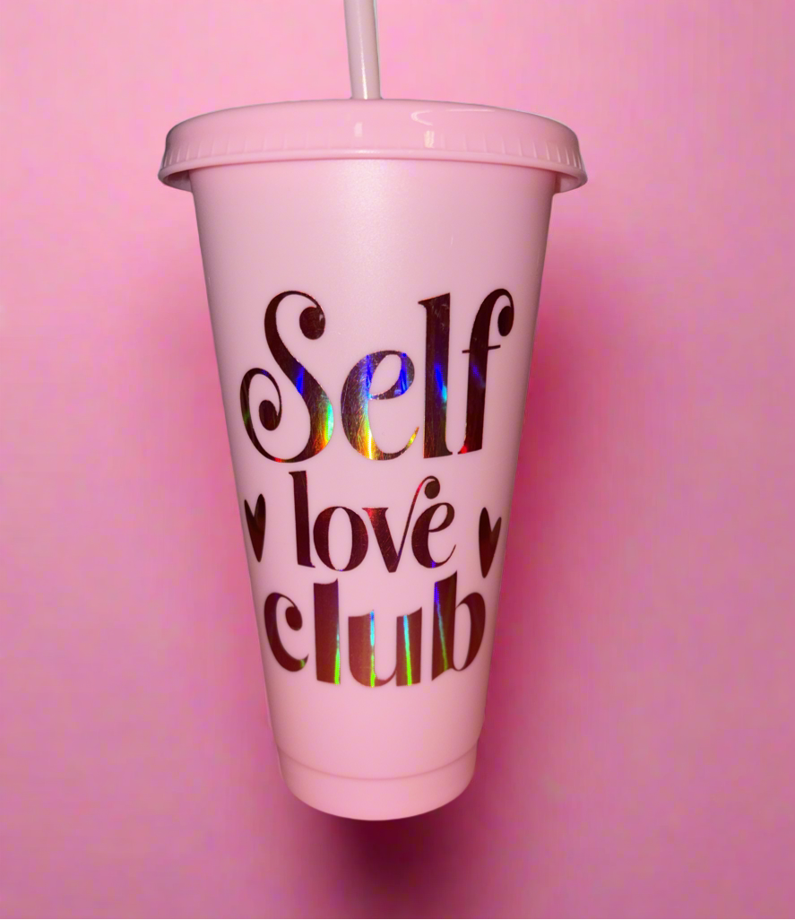 Self love club pink cold cup💕