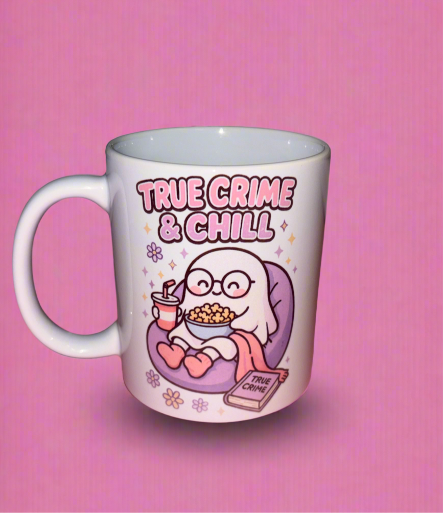 True crime and chill mug💗
