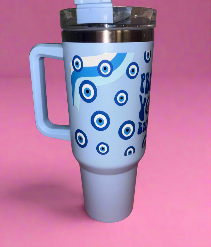 Protect your energy 40oz blue tumbler🧿