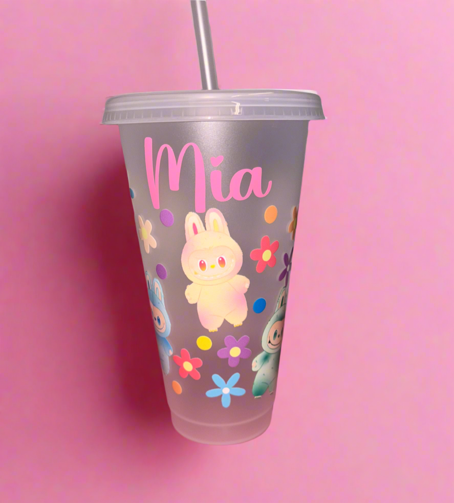 Labubu big into energy cold cup💕