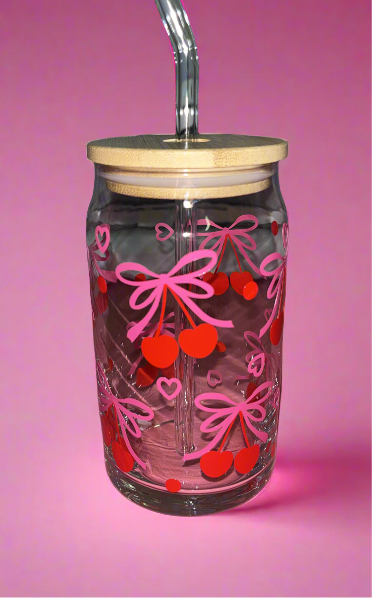 Cherry Bow glass canππ