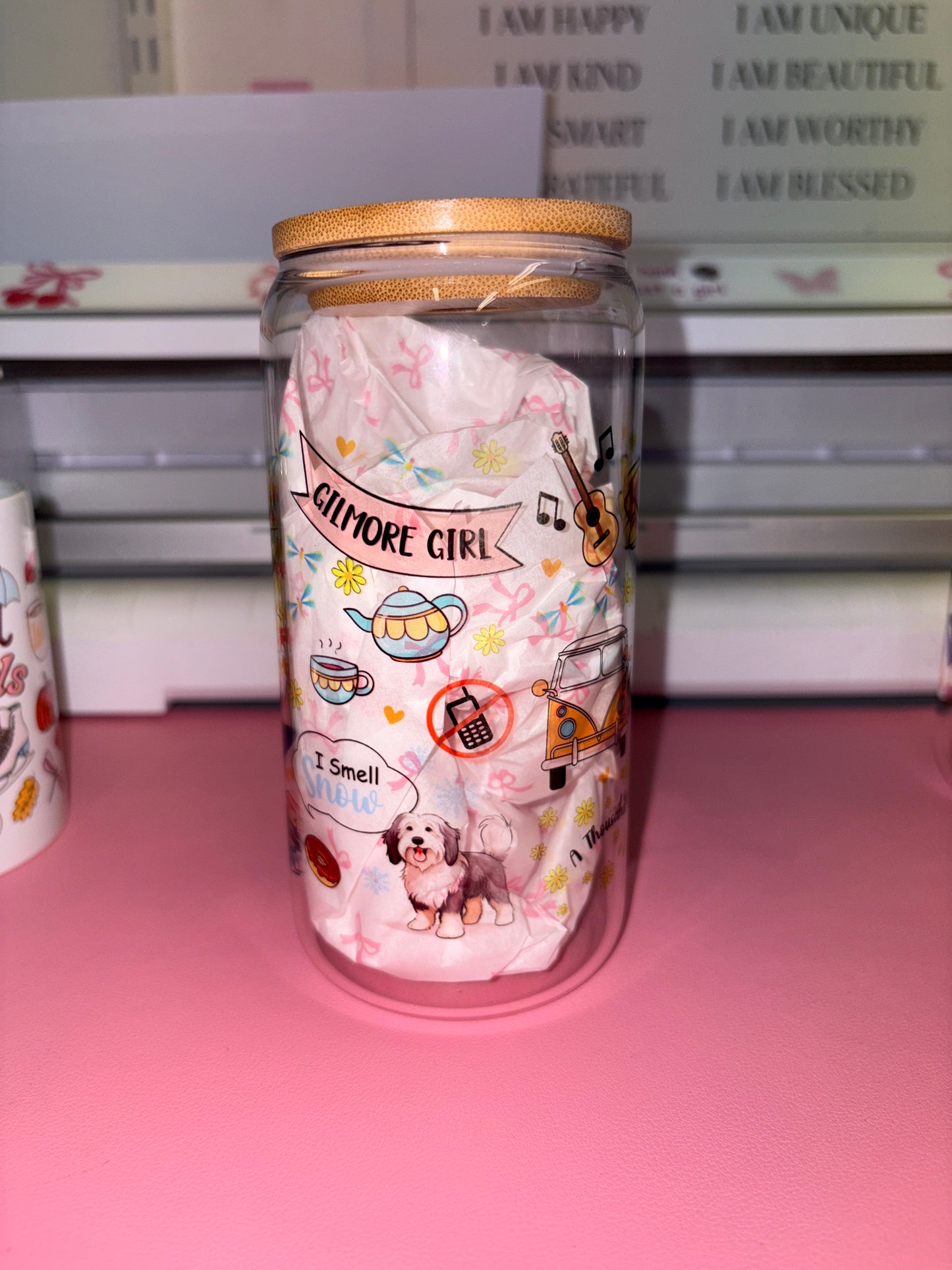 Gilmore girls glass can🍂