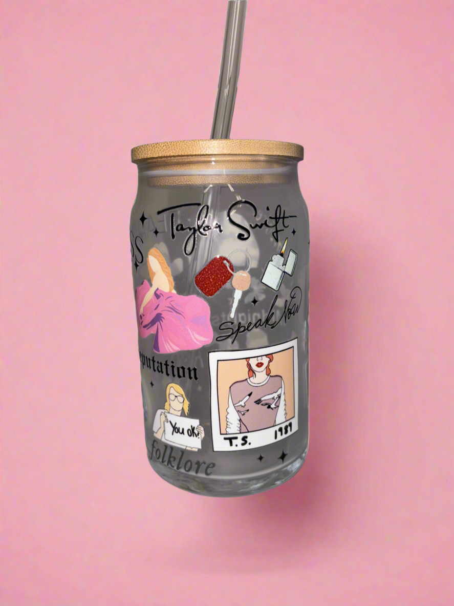 Taylor swift glass can