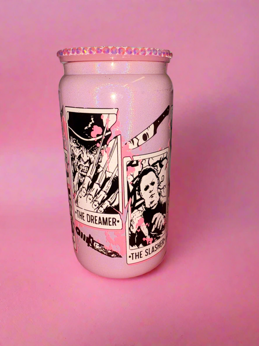 Pink horror glass canππͺ