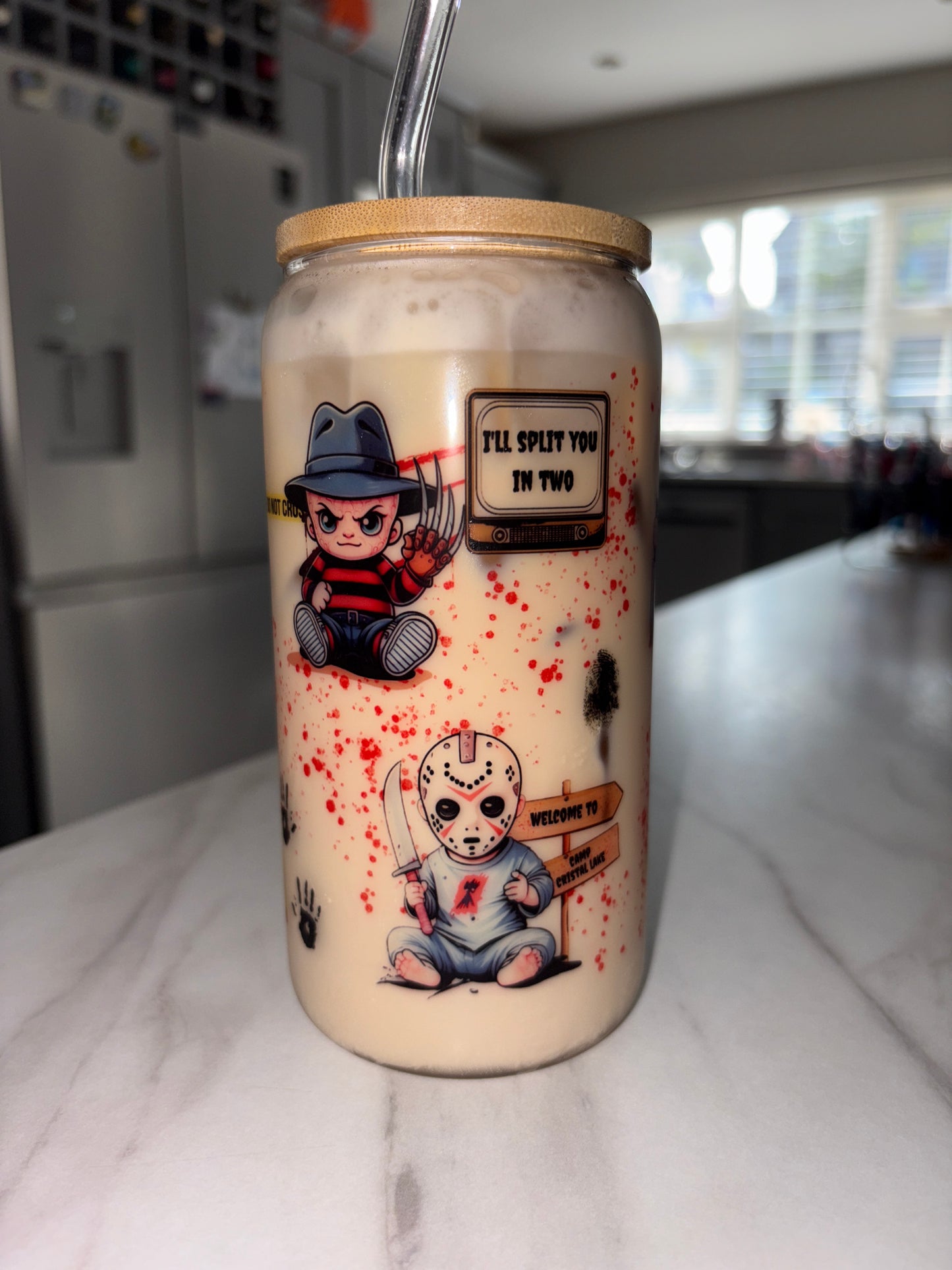 Horror movie theme glass can🔪