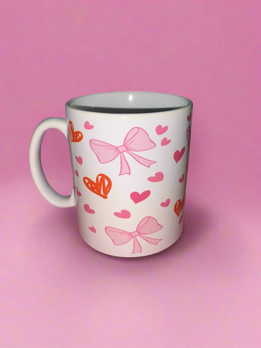 Bows and hearts mug🎀❤️