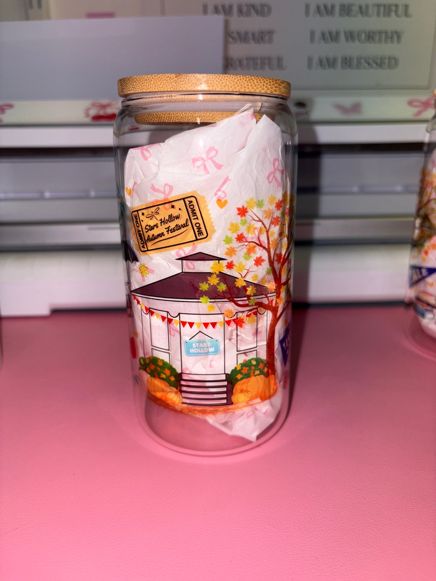 Gilmore girls glass can🍂