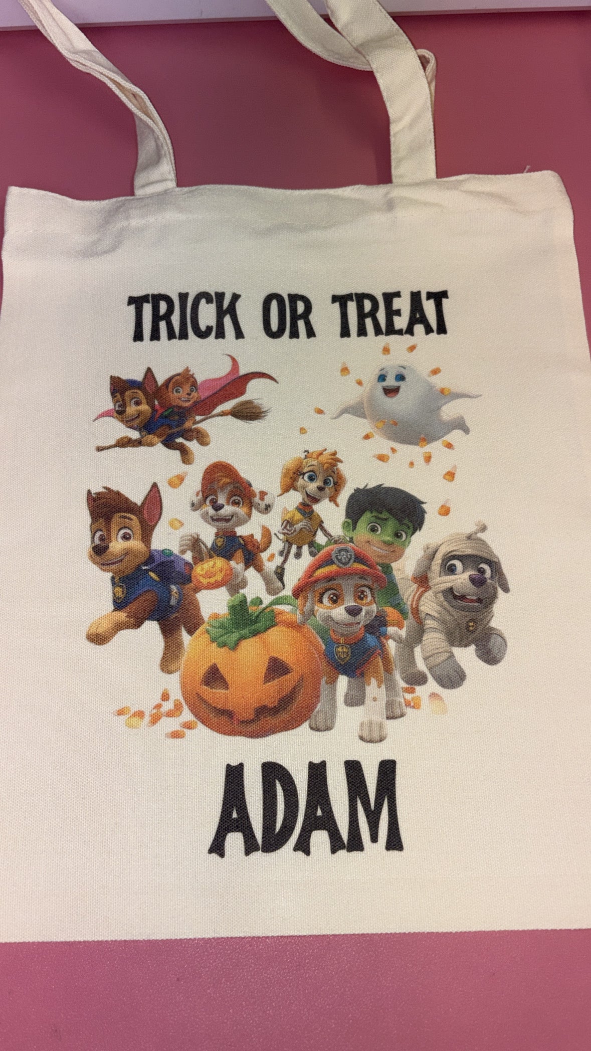 Personalised trick or treat bag👻