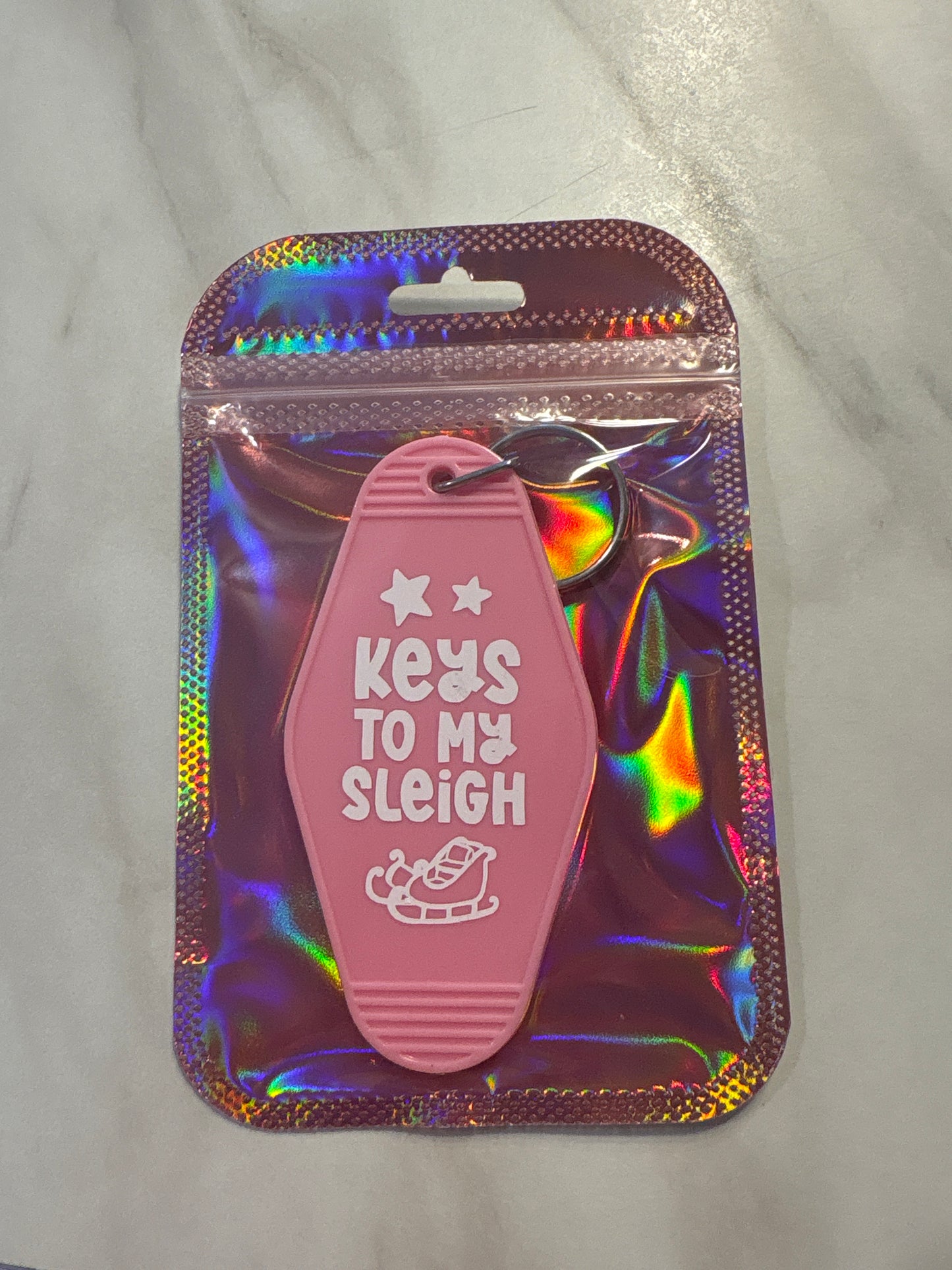 Keys to my sleigh motel keychainđź’—