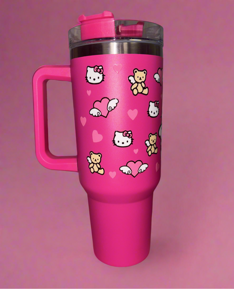 Hello Kitty Hot pink 40oz tumblerđź’—