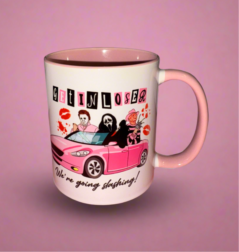 Get in loser we’re going slashing mug💕🖤