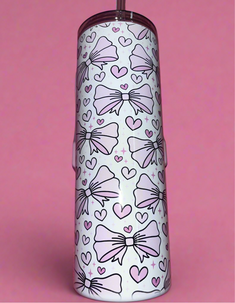 Bow 20oz skinny tumbler🎀