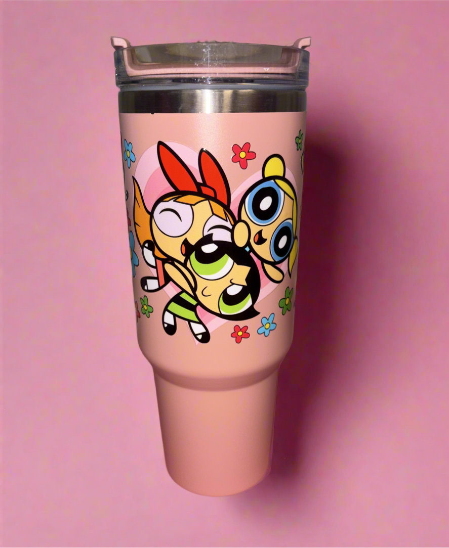 Power Puff Girls Light pink 40oz tumblerđź’•
