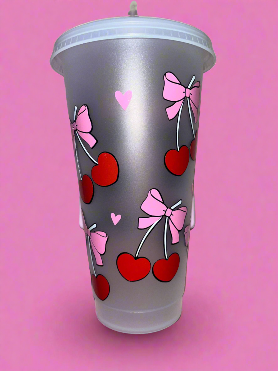 Cherry Bow Cold cup🎀🍒