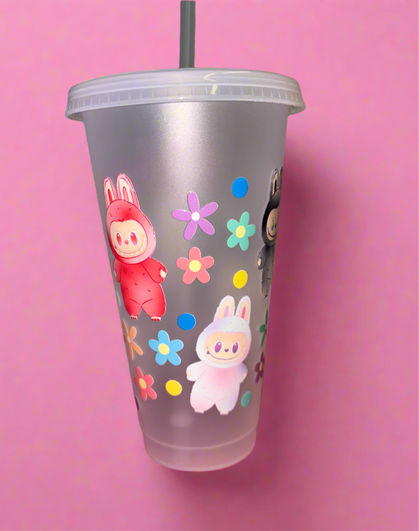 Labubu big into energy cold cup💕
