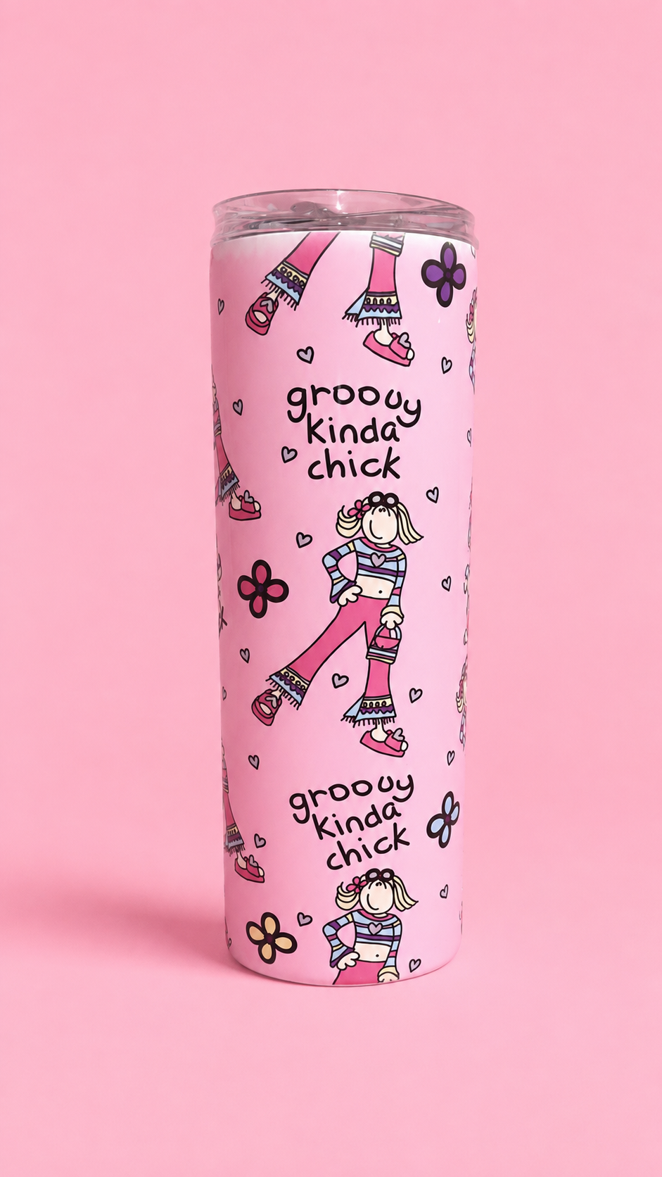 Groovy chick 20oz skinny tumbler💕🌸