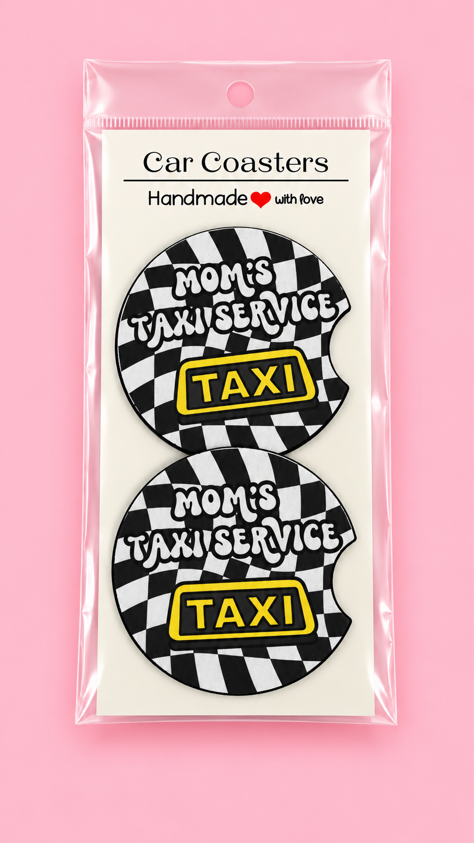 Moms taxi service car coaster set🚘