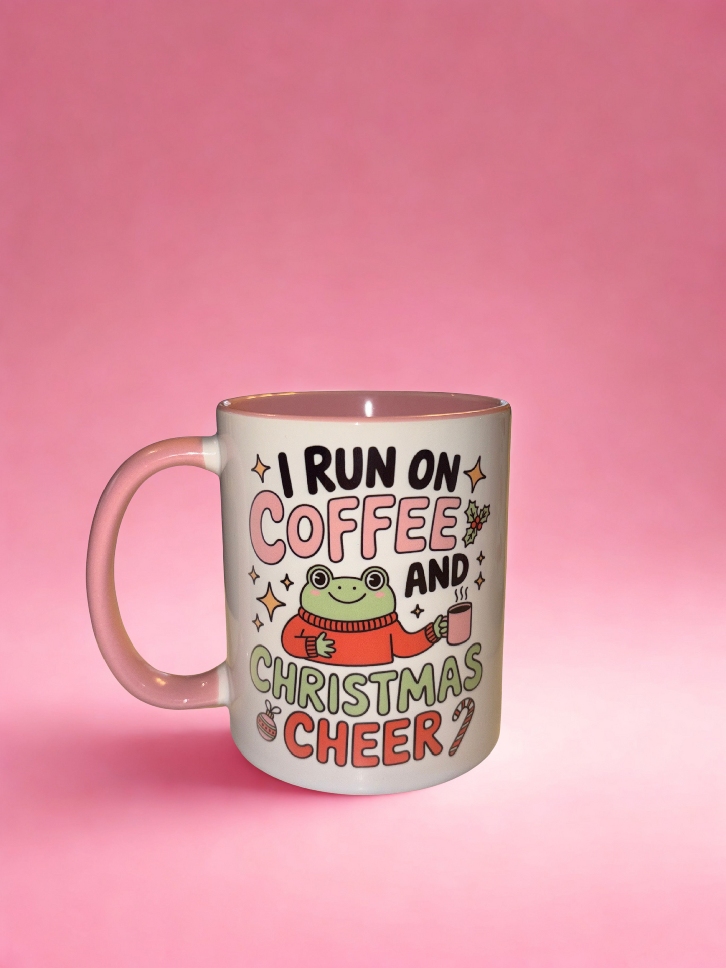 Coffee and Christmas cheer mug🐸