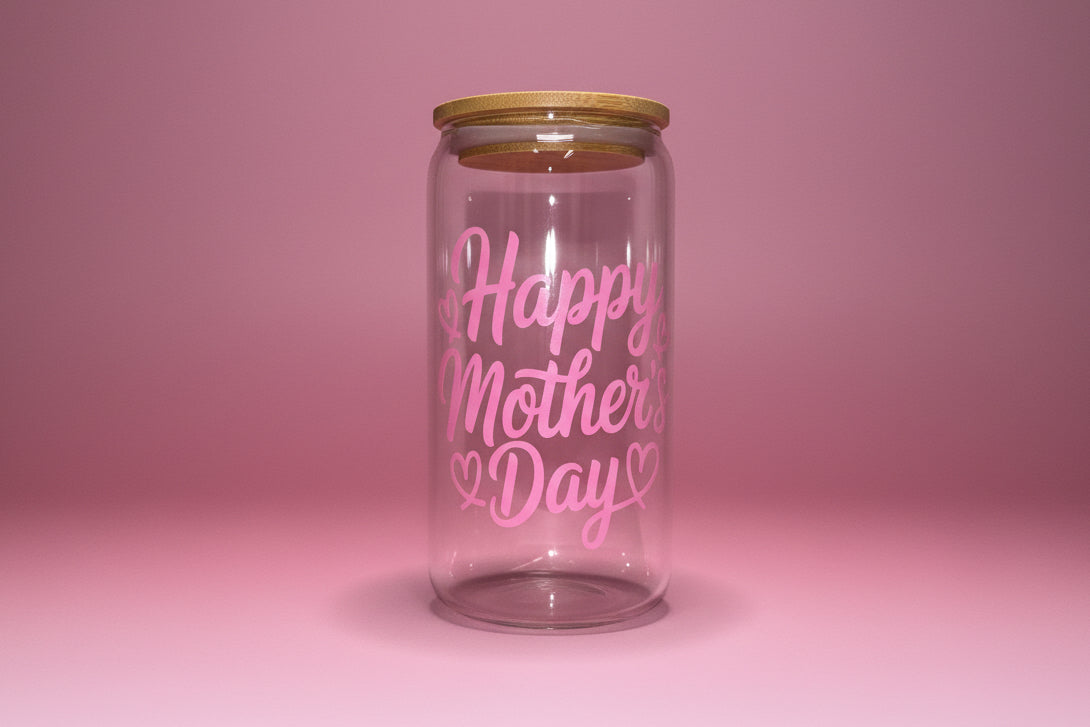 Happy Mother’s Day glass can💗💕