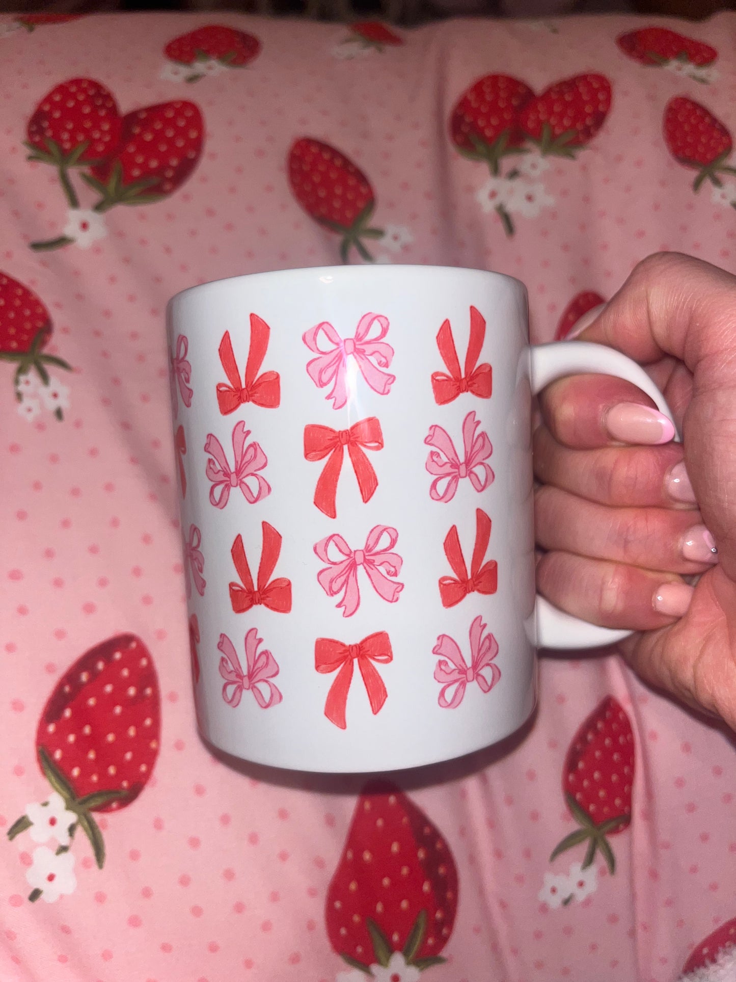 Red and pink bow mug❤️🎀