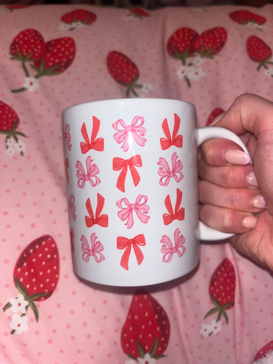 Red and pink bow mug❤️🎀