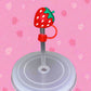 Strawberry straw topper🍓