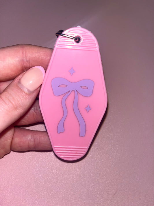 Purple bow motel keychain🎀💜