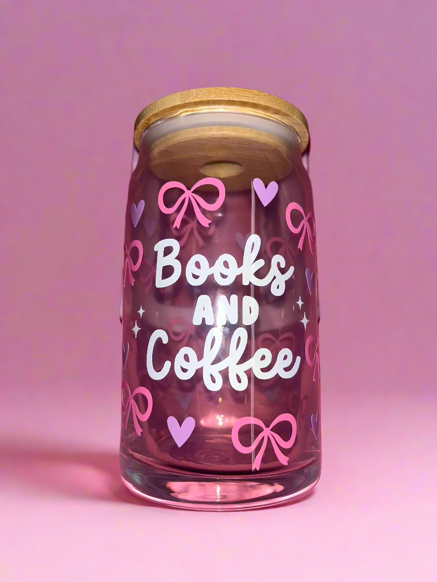 Books and coffee glass can🎀💜