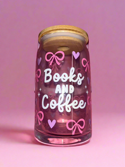 Books and coffee glass can🎀💜