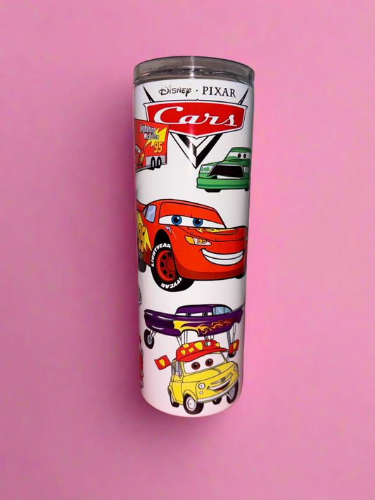 Cars theme 20oz skinny tumbler✨