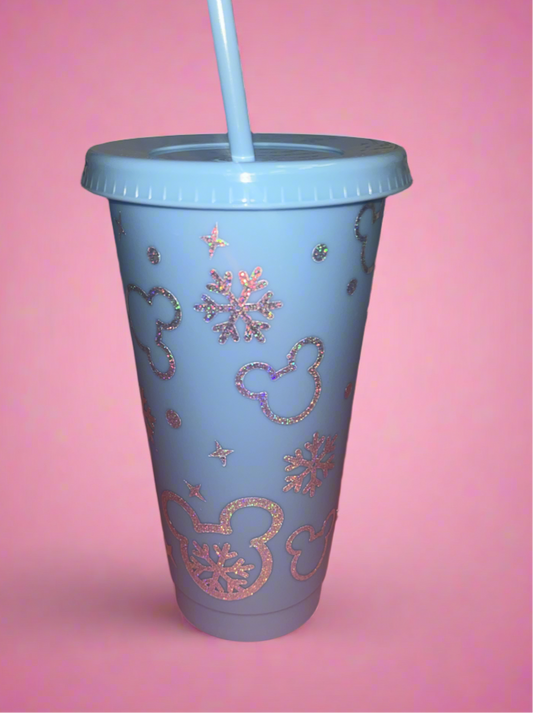 Mickey snowflake blue coldcup❄️