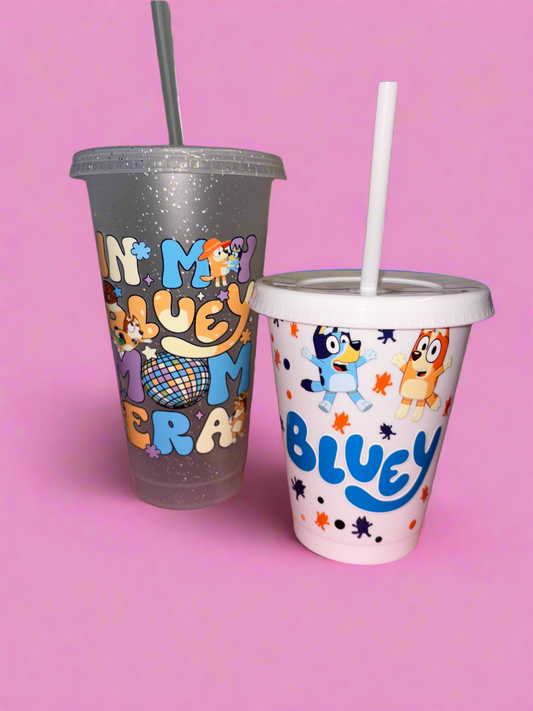 Bluey mom and kids cold cup💙✨