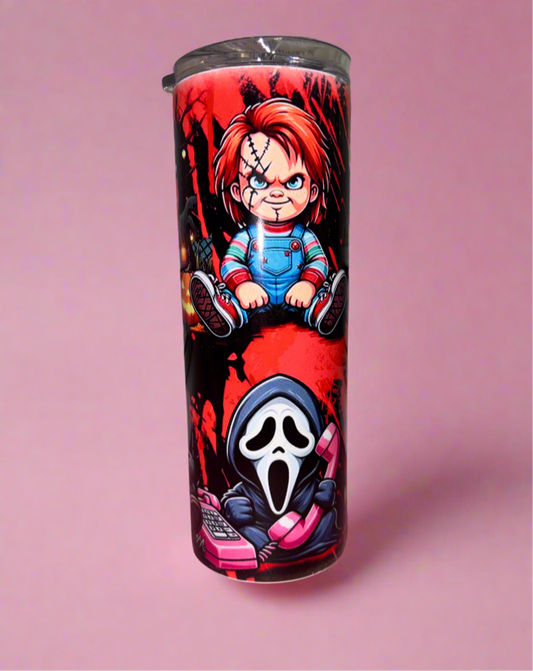 Horror movie 20oz skinny tumbler🔪