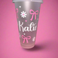 Bow and flower theme cold cup🎀🌼