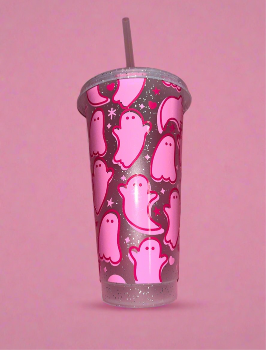 Pink ghost cold cup💕