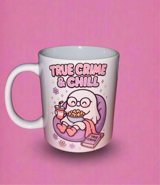 True crime and chill mug💗