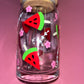 Watermelon theme glass can🍉🌸
