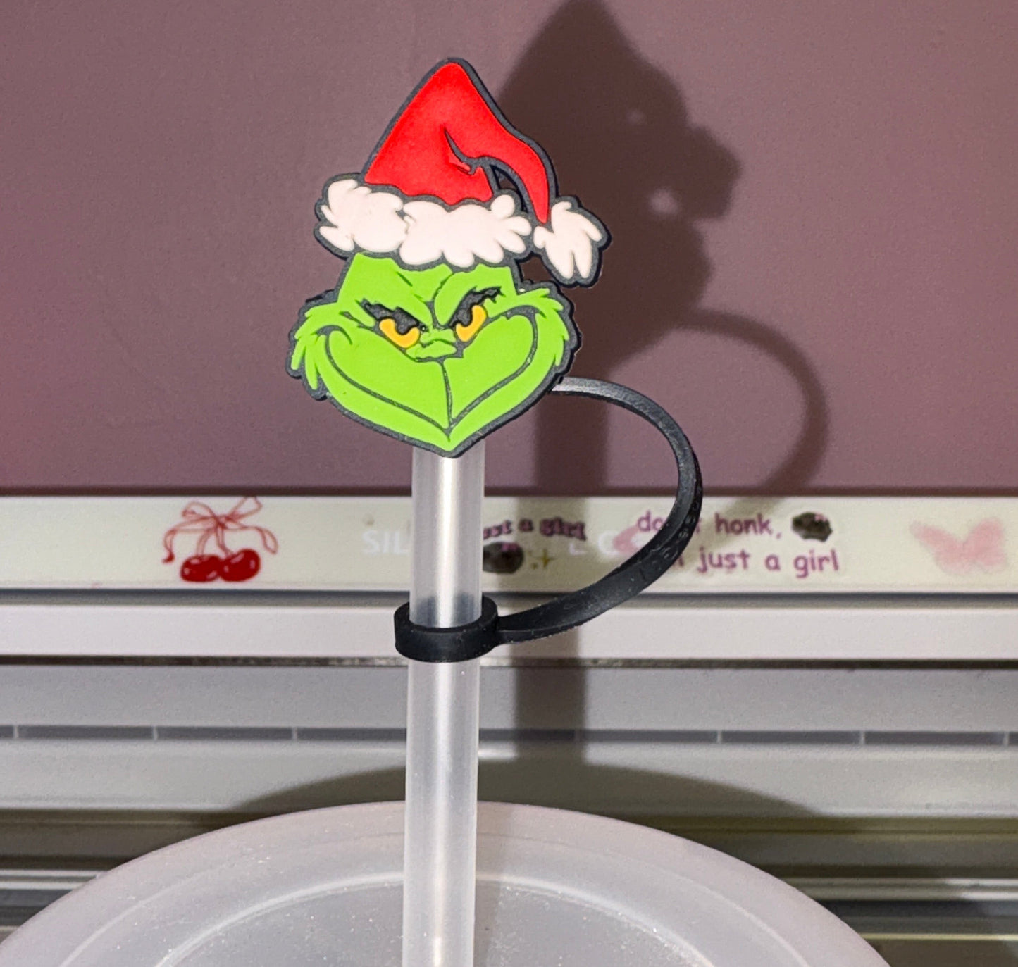 Grinch straw topper💚
