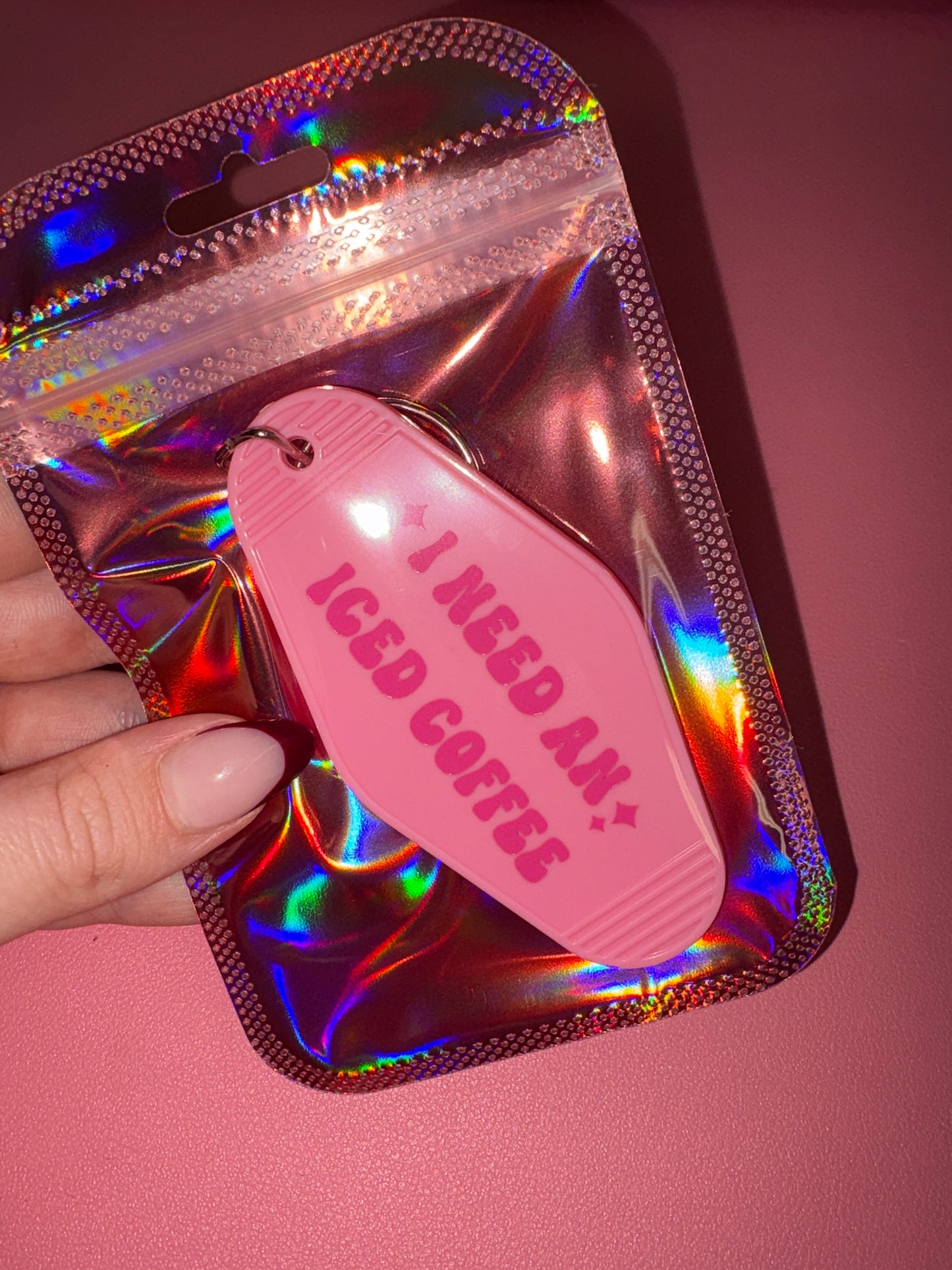 I need an iced coffee keychain💕