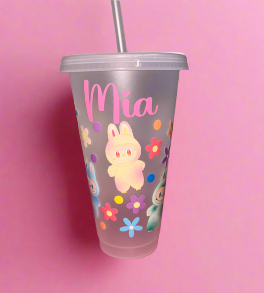 Labubu big into energy cold cup💕