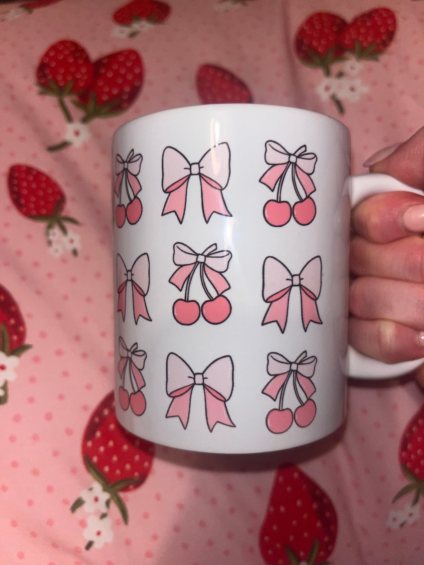 Cherry and Bows Mug🎀🍒