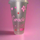 Pink Cherry and Bow Cold Cup💞🎀