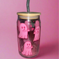 Middle finger ghost glass can👻