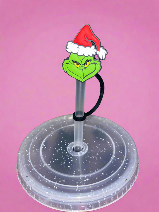 Grinch straw topper💚