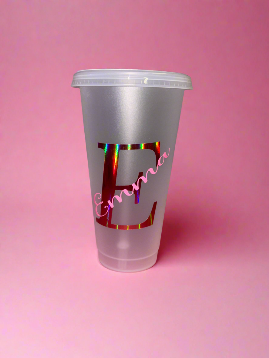 Initial and name cold cup💕