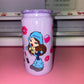 Bratz purple 16oz glass can with gemstone lid💜