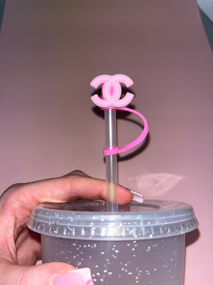 Chanel Pink Straw Topper 💗