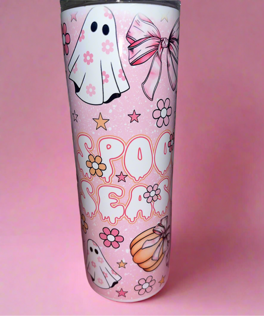 Spooky Season 20oz skinny tumbler👻🎀