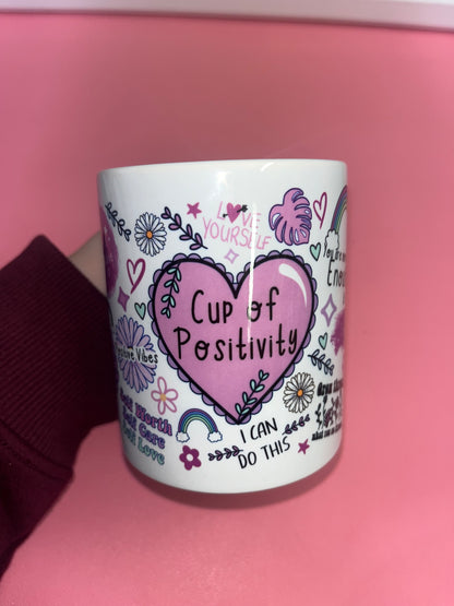 Purple theme cup of positivity💜