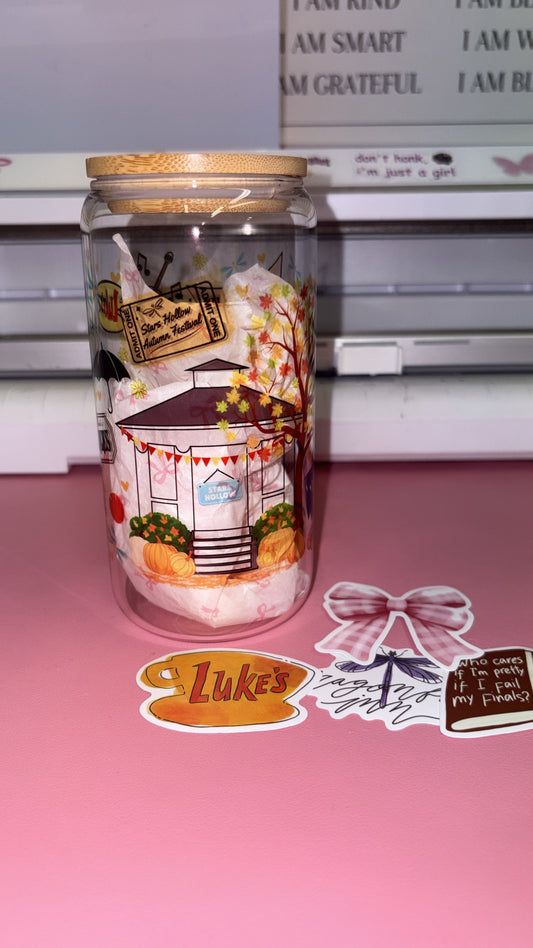 Gilmore girls glass can🍂